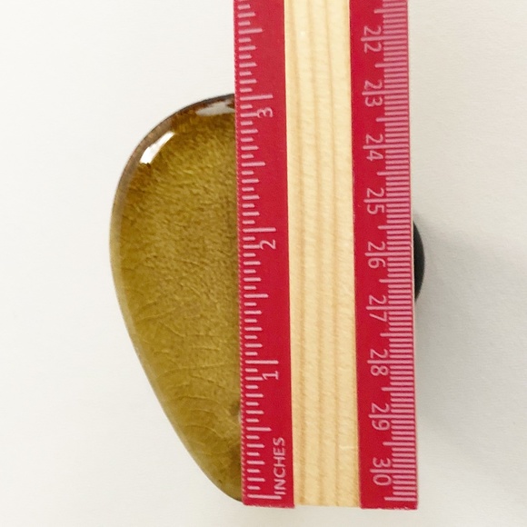 Salt & Pepper Shaker Modernist Tapered Tear Drop Stoneware Black Brown Scroll - Picture 12 of 12